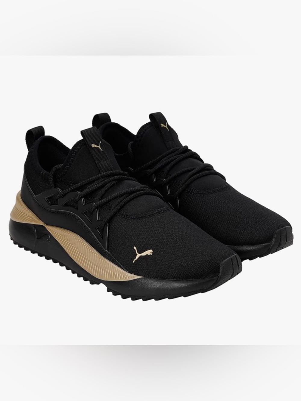 Puma Women's Pacer Next Cage Athletic sneakers in Black and Team Gold  Size 7.5